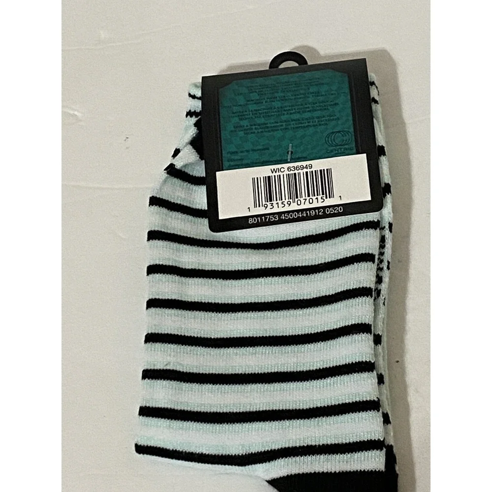 Disney Nightmare Before Christmas Jack Sally Mint Green Striped Socks Shoe 4-10